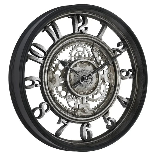 RusticGear - Metal Wall Clock with Arabic Numerals 