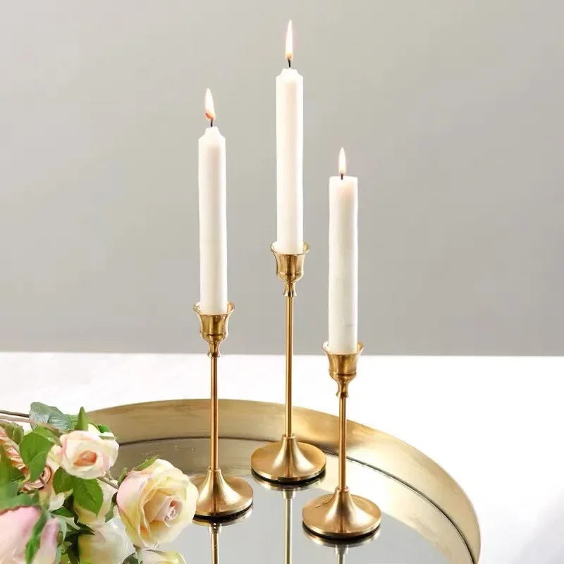 Dreamy Lights - Golden Candle Holders for a Romantic Atmosphere 