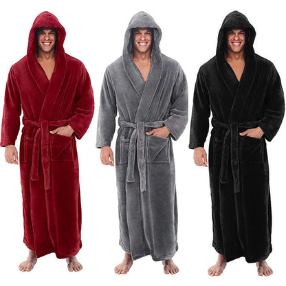 HoodedChill – Cozy Bathrobe for Men 