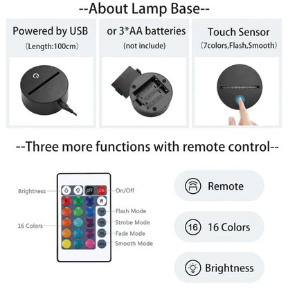 RadiantOtaku - Anime Table Lamp 3D