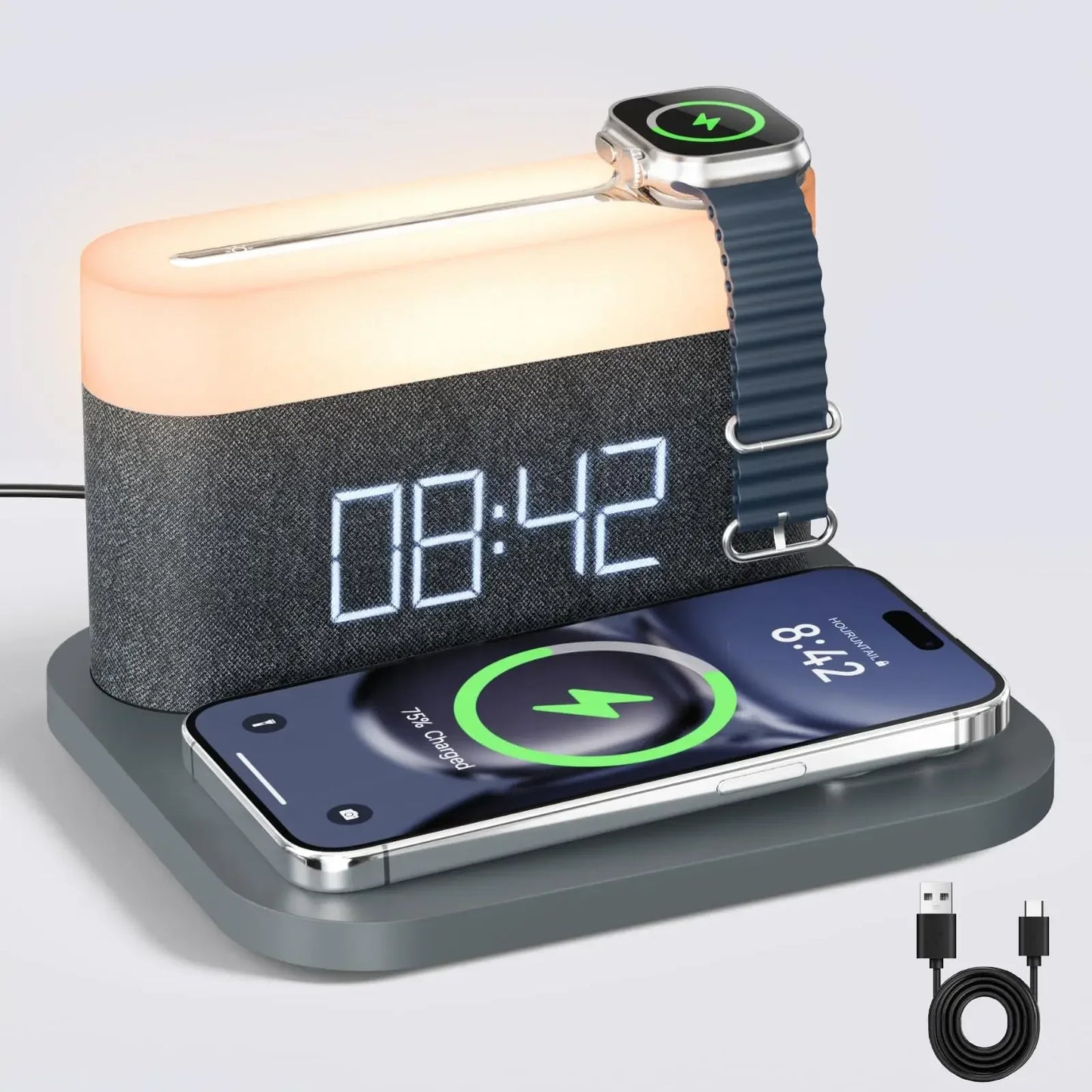 Eclairage - Wireless Charger 15W with Night Light for iPhone and Samsung