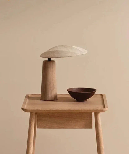 ZenGlow - Retro Lamp with Natural Wood Structure