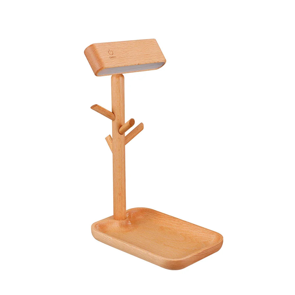 NatureGlow - Elegant Table Lamp with Storage Function