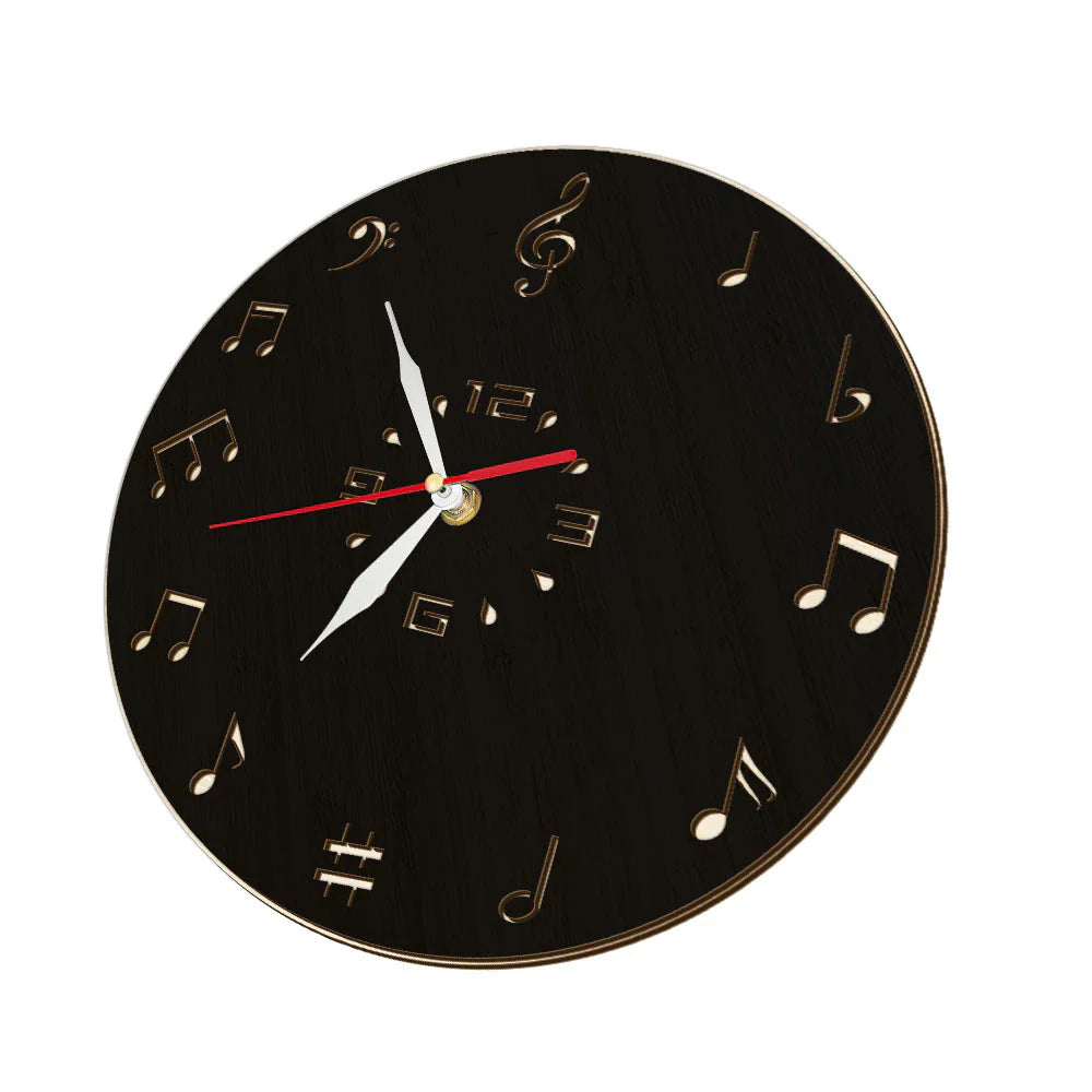 MelodieGlow - Stylish Music Notation Wall Clock