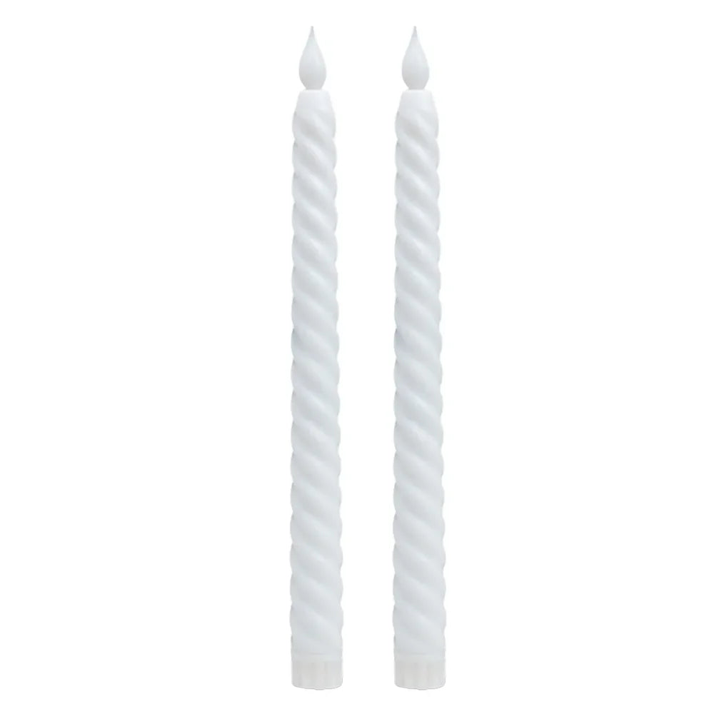 Candlestick 3D - Long LED Candles with 3D Wick for Christmas