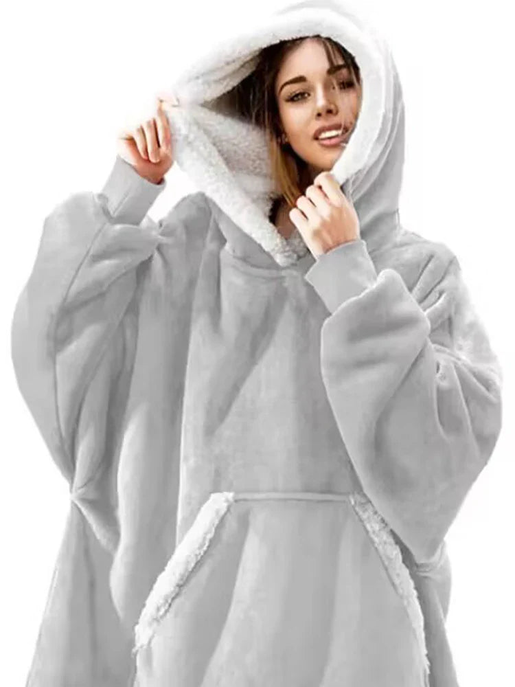 FleeceWrap - Polar Blanket Sweater with Hood 