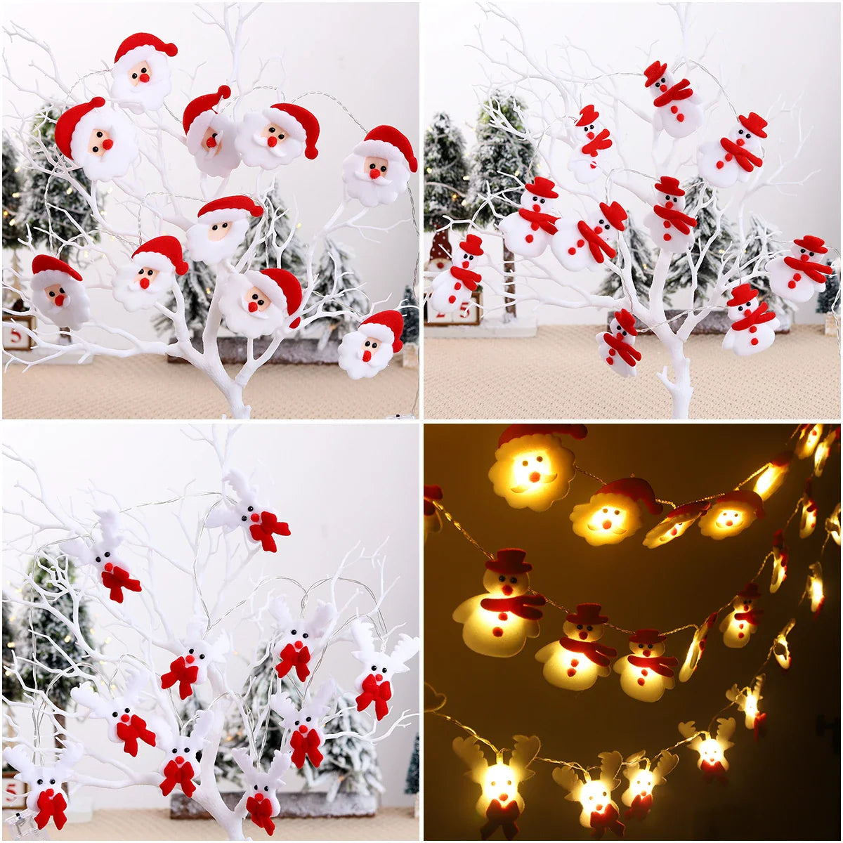 SnowmanGlow - Christmas Lights Garland