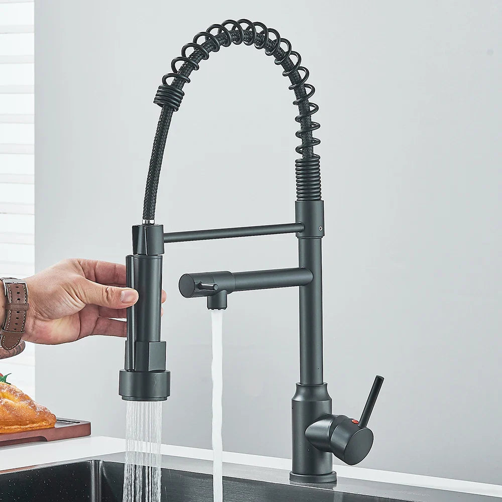 SpringFlow – Double spout kitchen mixer tap 