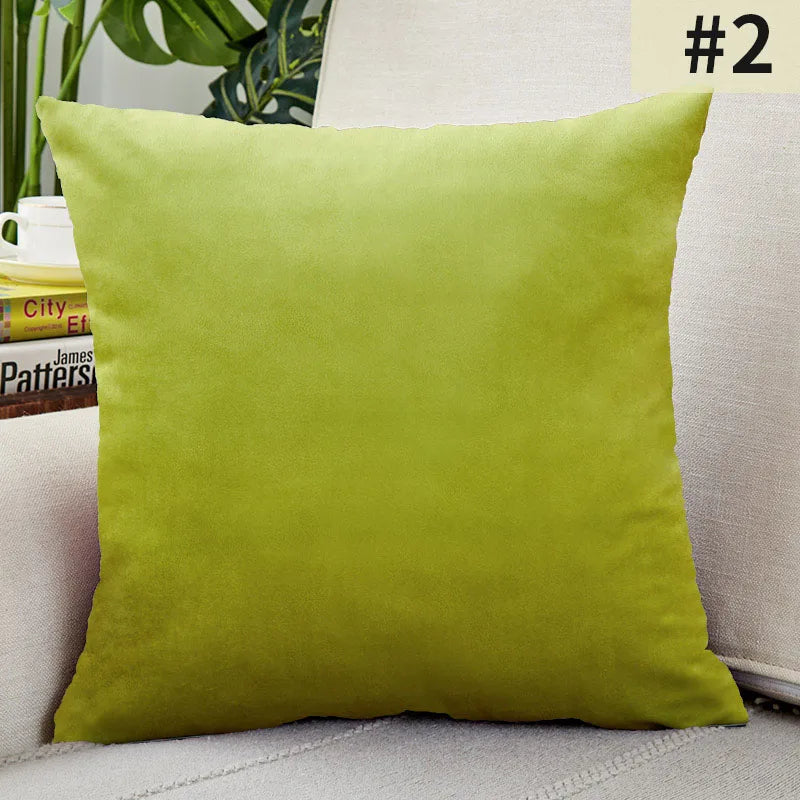 VelvetChic - Plain Cushion Cover for Home Decor