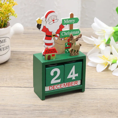 CalendrierJoyeux - Wooden Santa Christmas Tree for Decoration