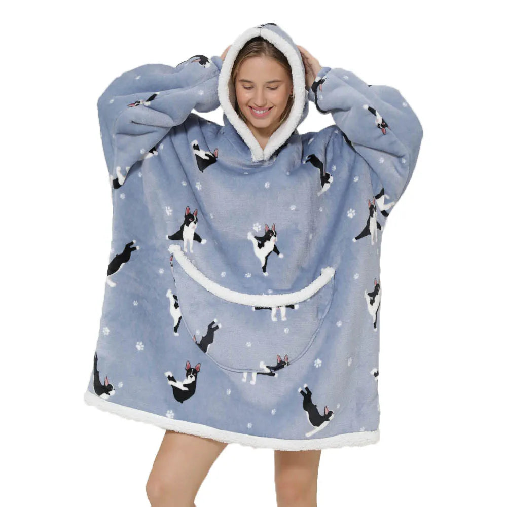 SnugJoy - Fleece Blanket with Hood 