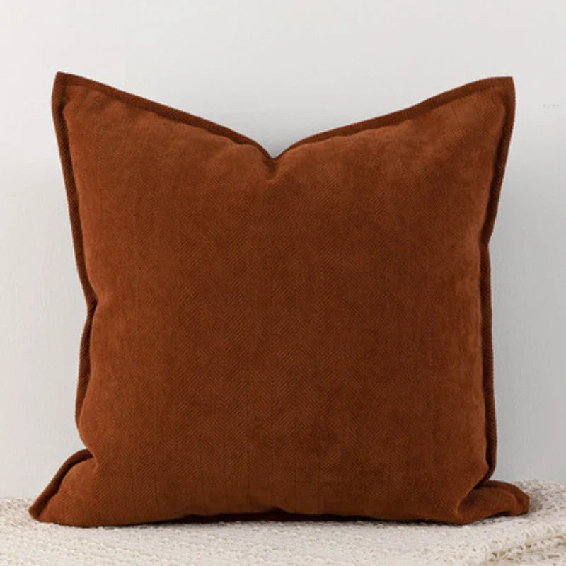 ChenilleCozy - Plain Cushion Cover for Home and Bedroom Decor