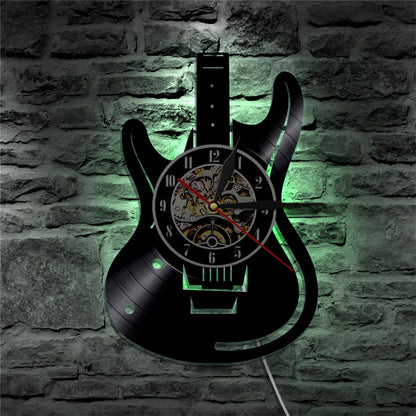 SonicBeat - Gitaar Vinyl Wandklok