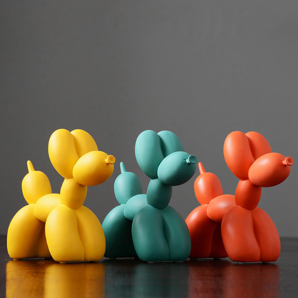 Vibrant Color Balloon Dog Sculpture 