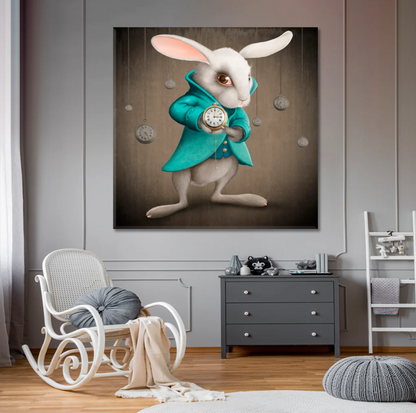 Cute Wall Clock with Rabbit Design