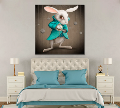 Cute Wall Clock with Rabbit Design