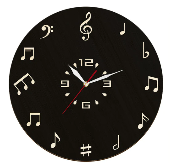 MelodieGlow - Stylish Music Notation Wall Clock