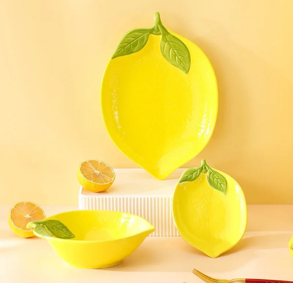 CitrusGlow - Lemon Ceramic Tableware