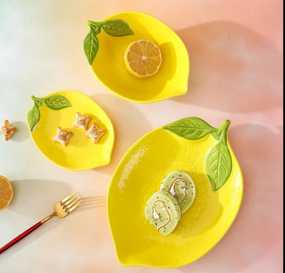 CitrusGlow - Lemon Ceramic Tableware