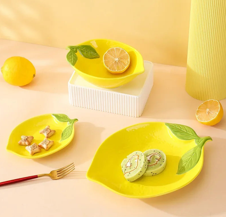 CitrusGlow - Lemon Ceramic Tableware