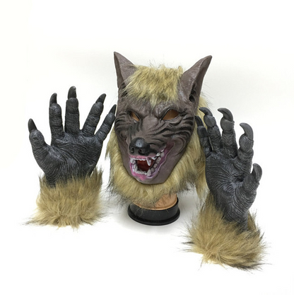 Spooky Werewolf Mask and Gloves Set | For Halloween and Parties 