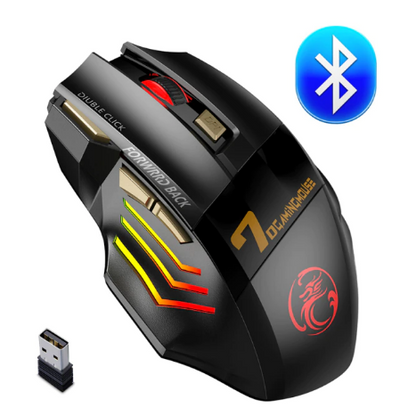 XENON - Draadloze Gaming Muis | Oplaadbaar, Ergonomisch & Stille Bluetooth Muis