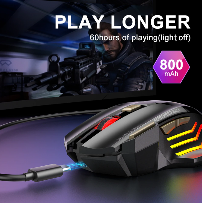 XENON - Wireless Gaming Mouse | Rechargeable, Ergonomic &amp; Silent Bluetooth Mouse