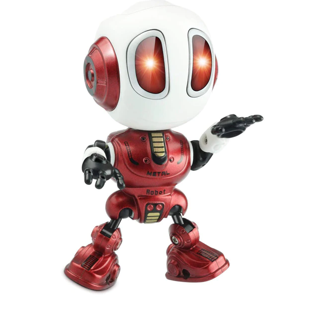 Talking Robot for Kids - USB Rechargeable, LED Eyes, Cellphone &amp; Pen Holder - Toys 