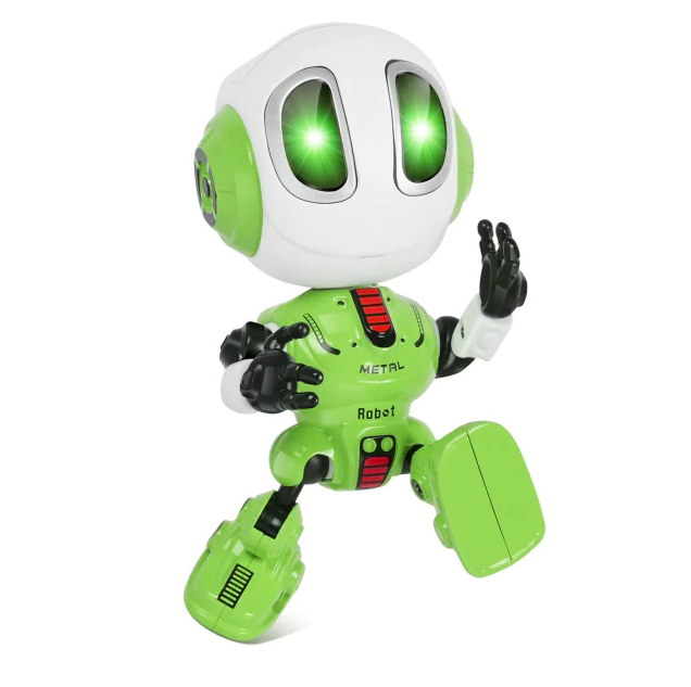 Talking Robot for Kids - USB Rechargeable, LED Eyes, Cellphone &amp; Pen Holder - Toys 