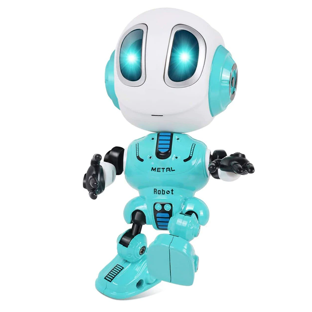 Talking Robot for Kids - USB Rechargeable, LED Eyes, Cellphone &amp; Pen Holder - Toys 