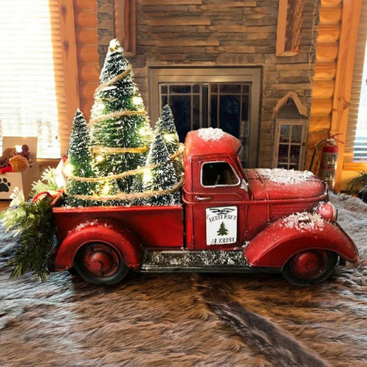 Retro - Christmas Ornament Red Truck 