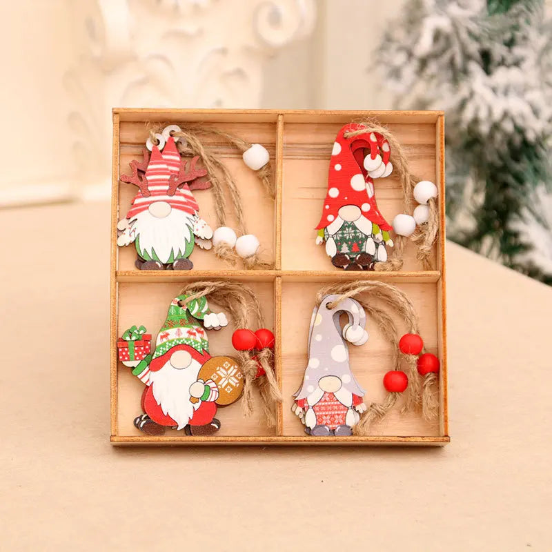 GnomeOrnaments – Feestelijke Houten Hangdecoraties