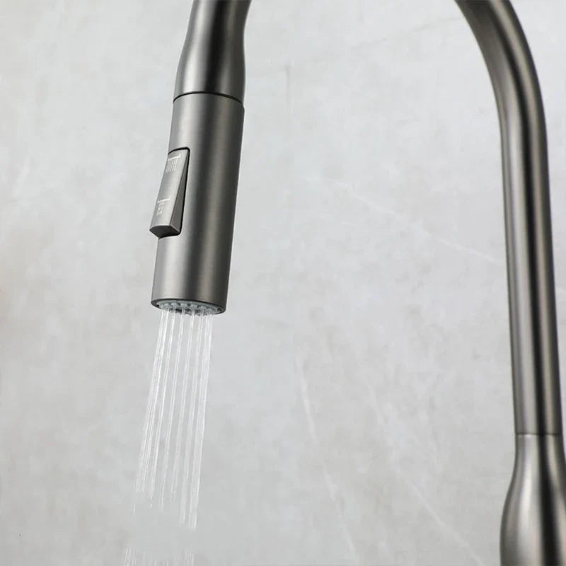 SteelFlow – Kitchen mixer tap with pull-out hand shower 