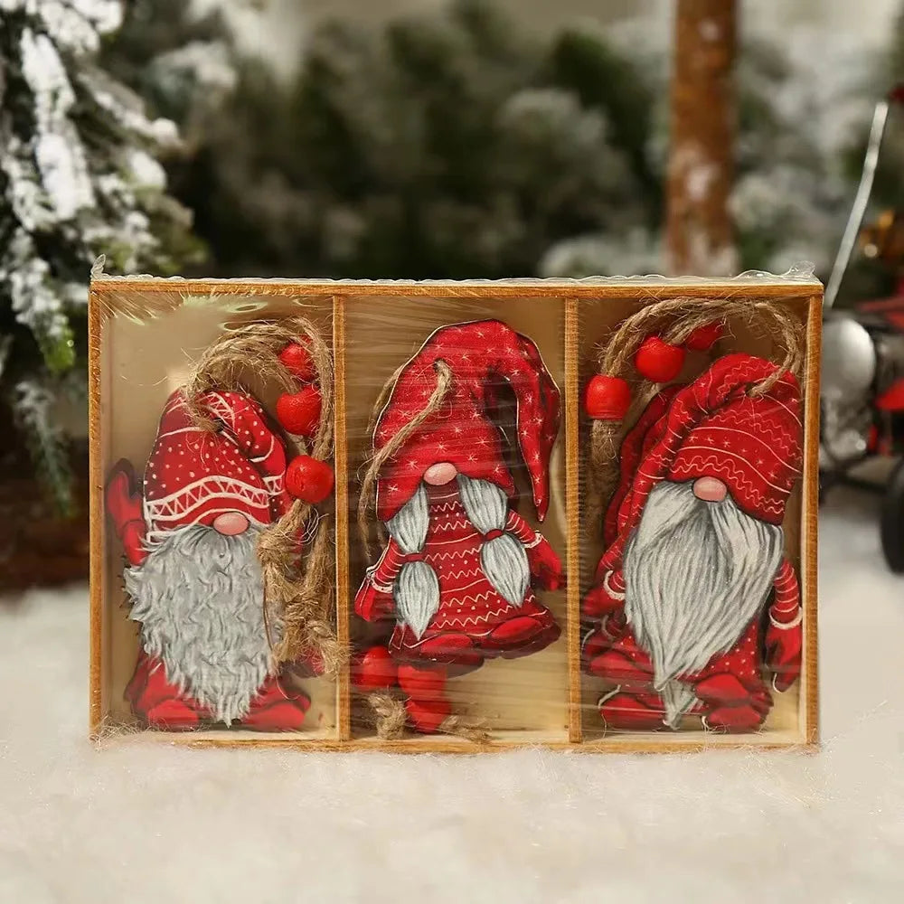 GnomeOrnaments – Feestelijke Houten Hangdecoraties