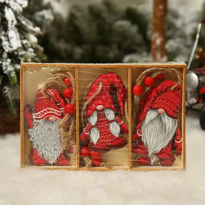 GnomeOrnaments – Feestelijke Houten Hangdecoraties