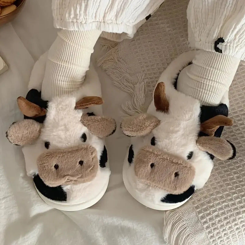 PlushCow - Amusante en Gezellige Winter Slippers