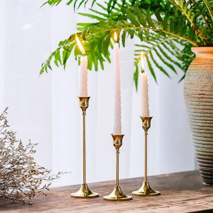 Dreamy Lights - Golden Candle Holders for a Romantic Atmosphere 