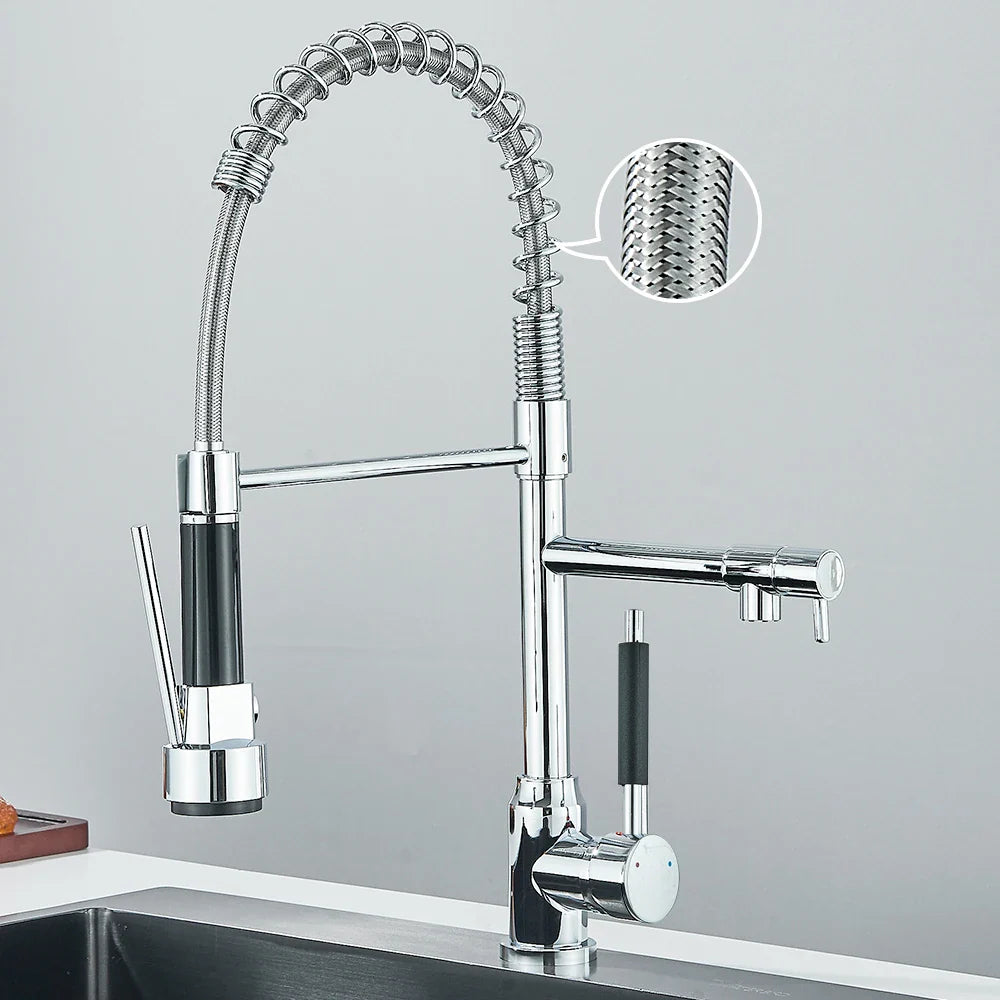 SpringFlow – Double spout kitchen mixer tap 