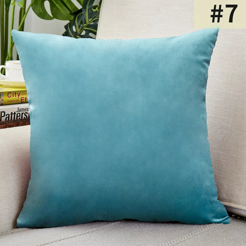 VelvetChic - Plain Cushion Cover for Home Decor