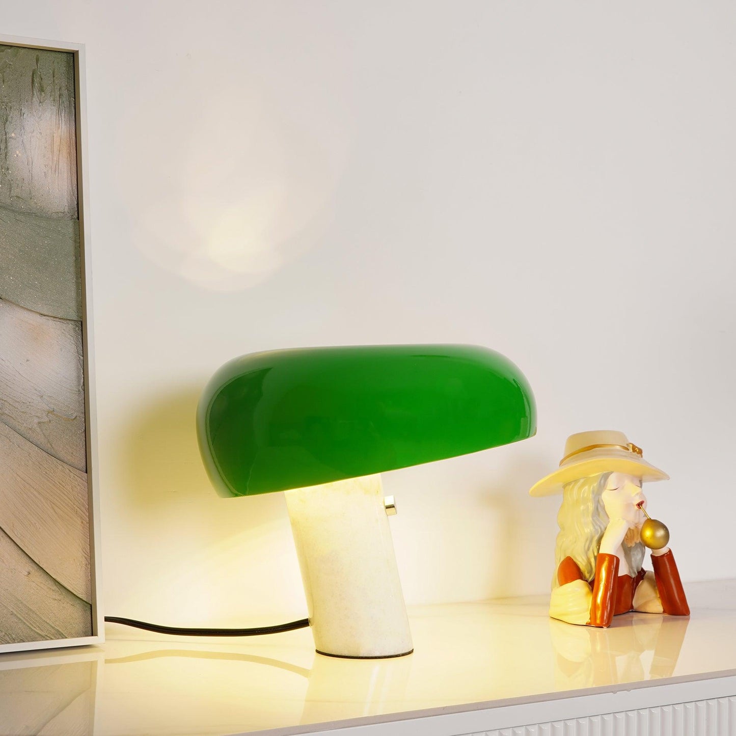 StoneGlow - Decorative Marble Table Lamp, Where Elegance and Warmth Come Together 