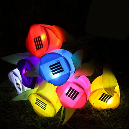 PetalGlow - Solar Tulip Flower Lamps