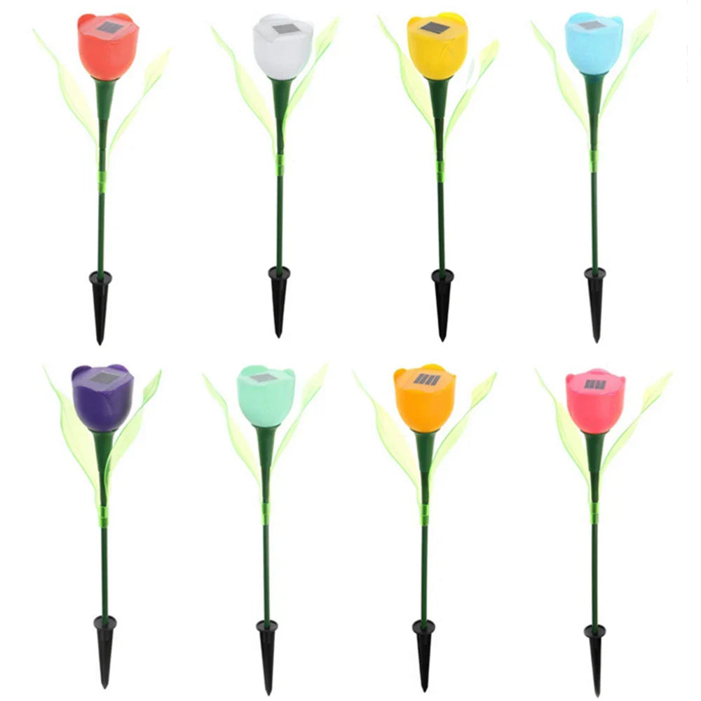 PetalGlow - Solar Tulip Flower Lamps