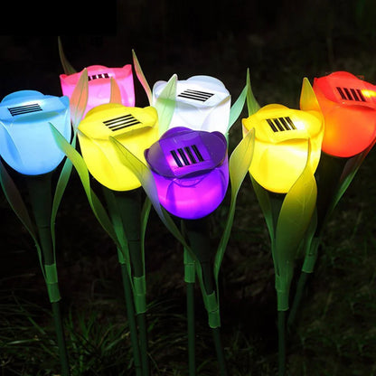 PetalGlow - Solar Tulip Flower Lamps