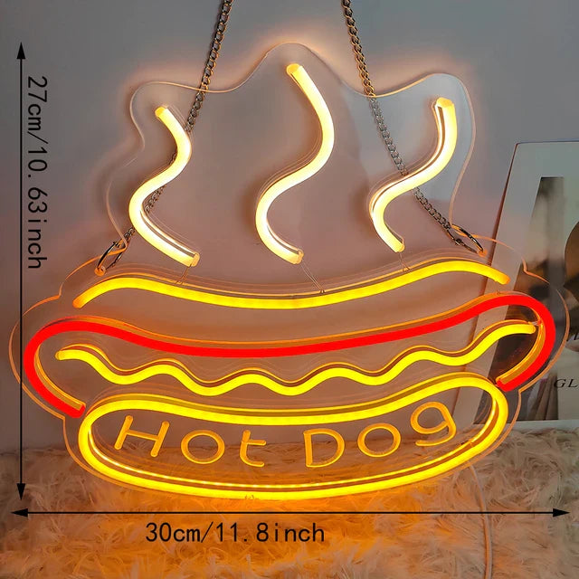 QuickBite - Fast Food Neon Sign Night Light 