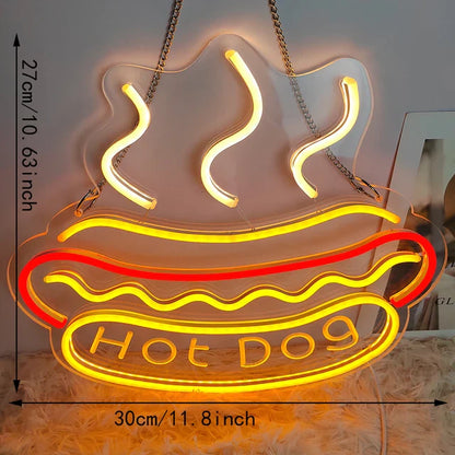 QuickBite - Fastfood Neon Bord Nachtlamp