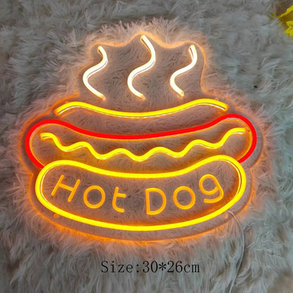 QuickBite - Fast Food Neon Sign Night Light 