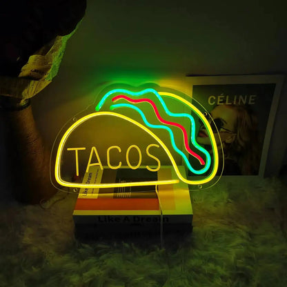 QuickBite - Fast Food Neon Sign Night Light 