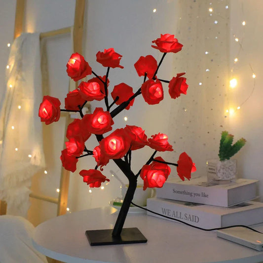 RosyGlow - Flowers Rose Table Lamp 