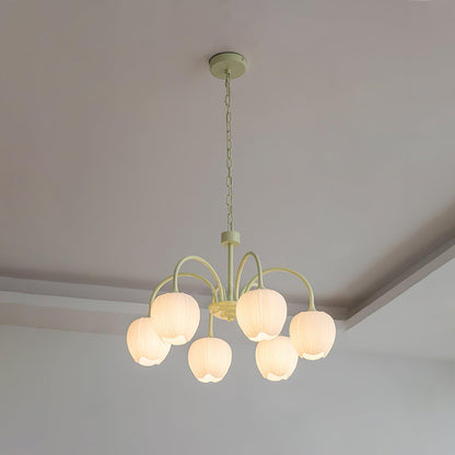 Tulip – Elegant Matcha Chandelier