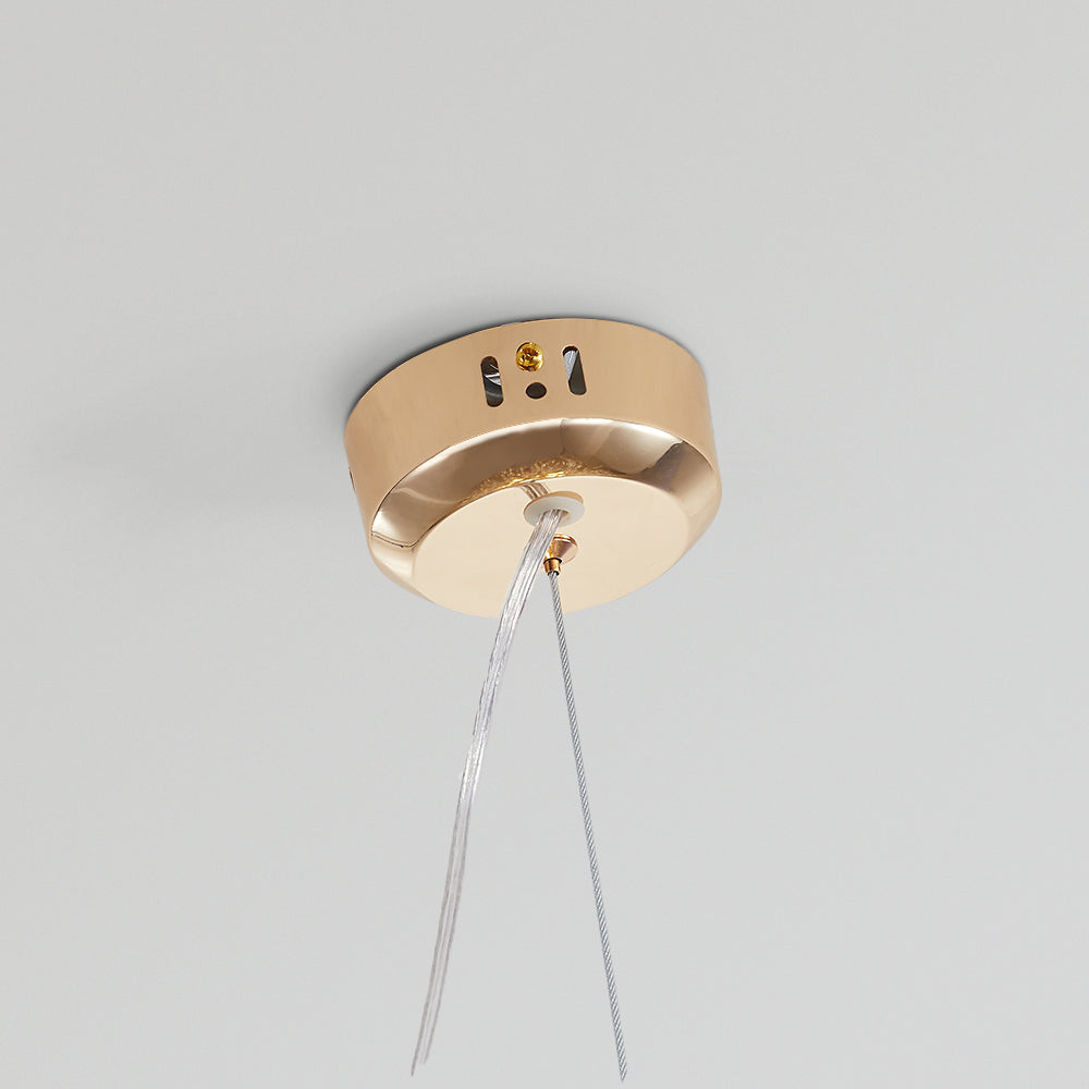 Elegante LED Hanglamp Luna - Wit & Goud Metaal